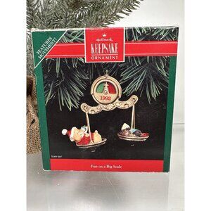Vintage 1992 Hallmark Keepsake Christmas Ornament Fun on A Big Scale Hamster Cak